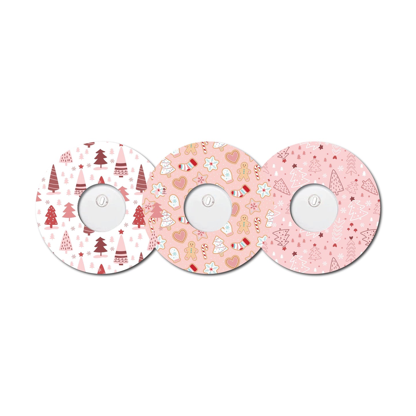 Christmas in Pink Collection Freestyle Libre 3 Set of 3 Patch for CGM monitor