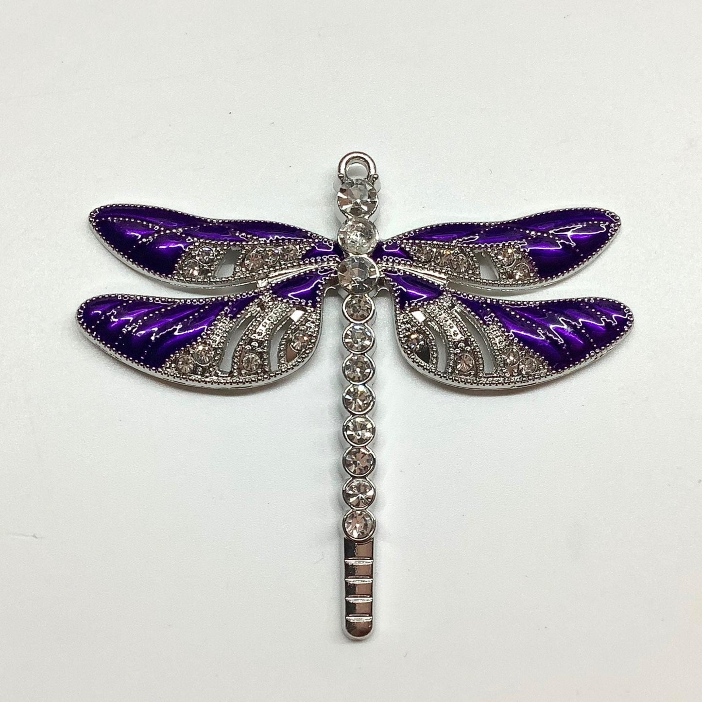 Purple Dragonfly Ornament - Rear View Mirror Accessory, Necklace, Keychain
