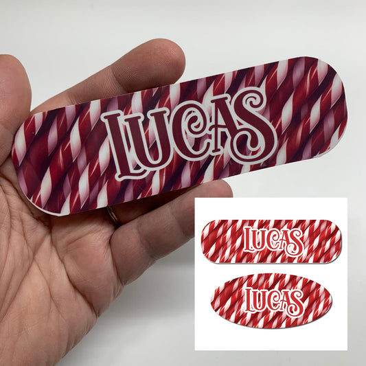 Candy Cane Christmas Infinity or Kangaroo Joey Feeding Pump Decal