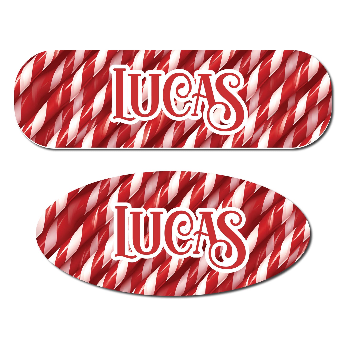 Candy Cane Christmas Infinity or Kangaroo Joey Feeding Pump Decal