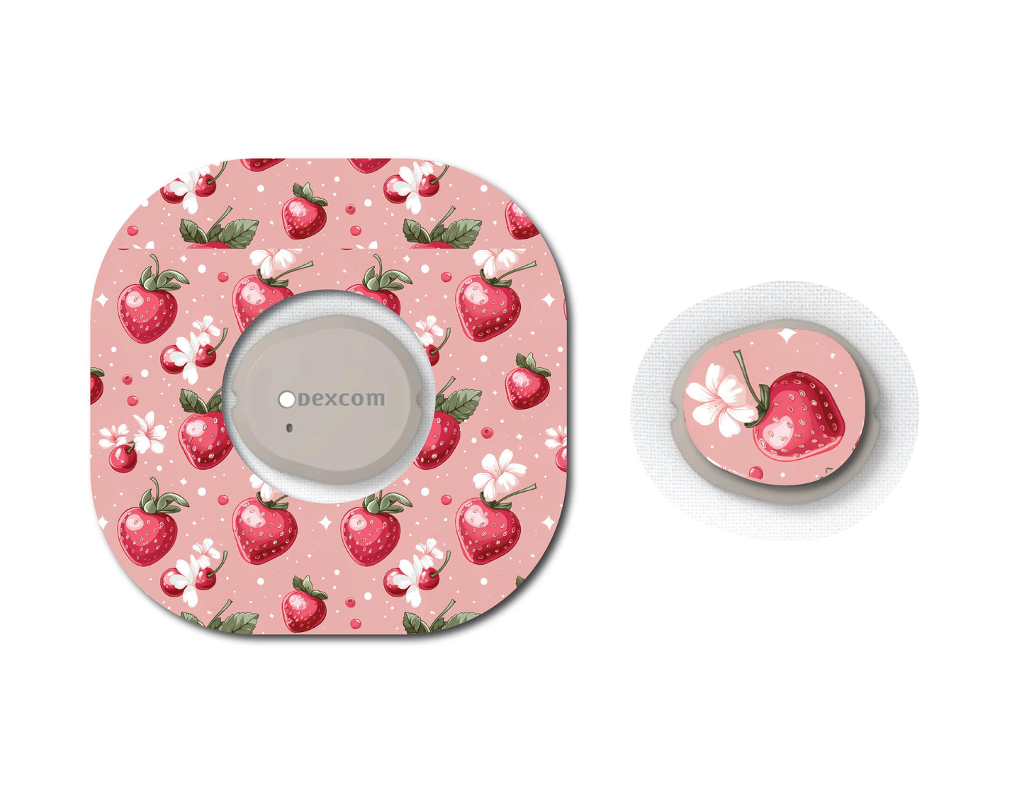 Strawberry Coquette Patches and Stickers Bundle Dexcom G7- Set of 6