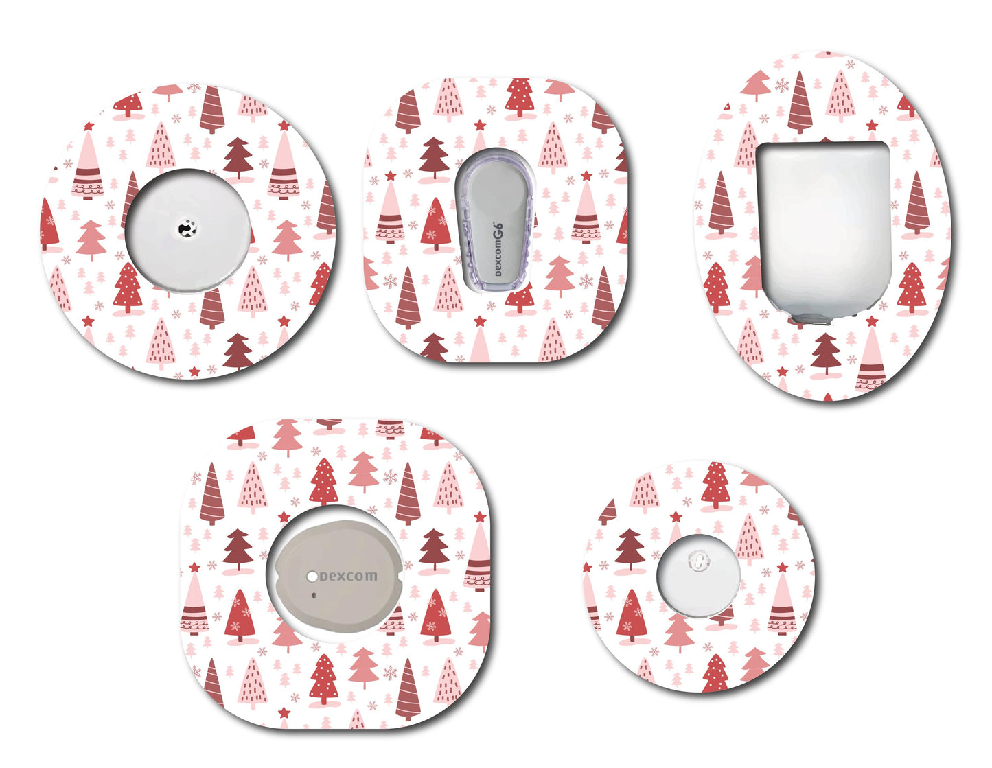 Christmas in Pink  Patch Collection Dexcom G6 for Freestyle Libre, Dexcom, Omnipod Continuous Glucose Monitor Patch