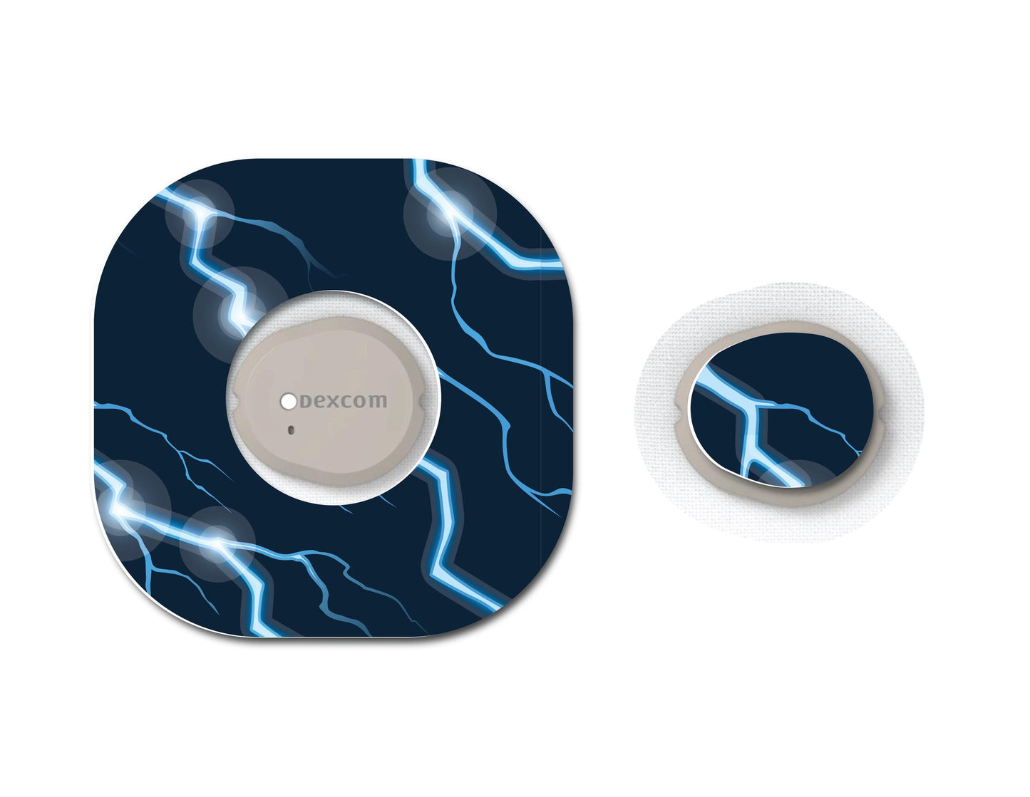 Lightening Blue Continuous Glucose Monitor (CGM) Decorative Set