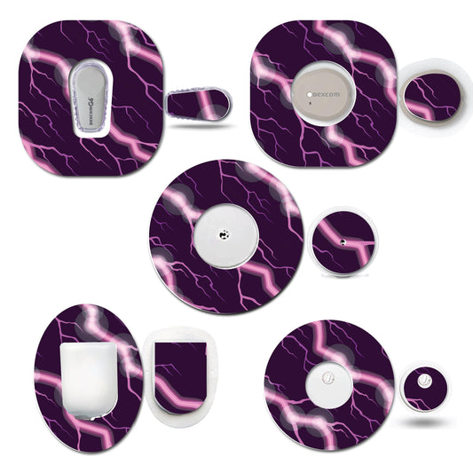 Lightening Pink Continuous Glucose Monitor (CGM)Set
