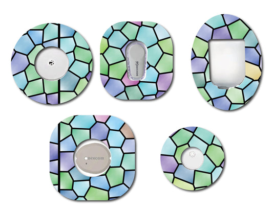 Stained Glass Pebbles CGM Patch