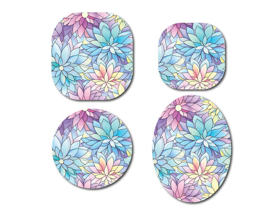 Stained Glass Pebbles Continuous Glucose Monitor (CGM) Decorative Over Patch (no hole)