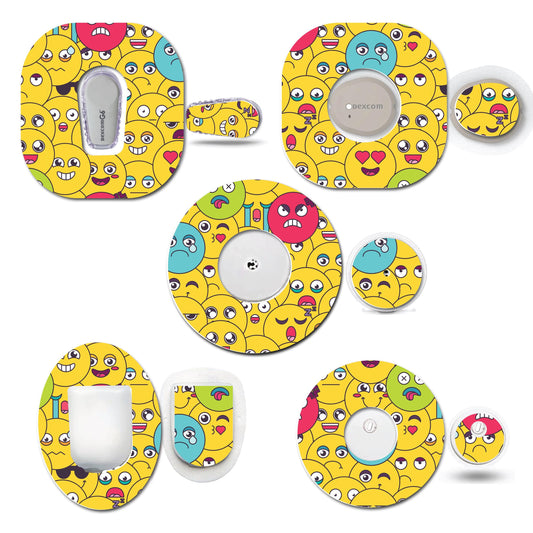 Emojis Continuous Glucose Monitor (CGM) Decorative Set