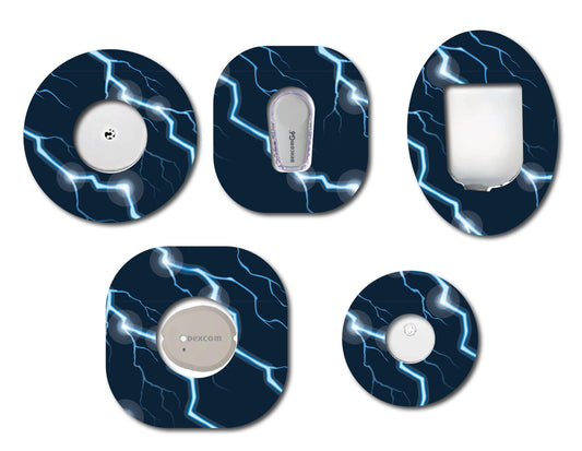 Lightening Blue CGM Patch