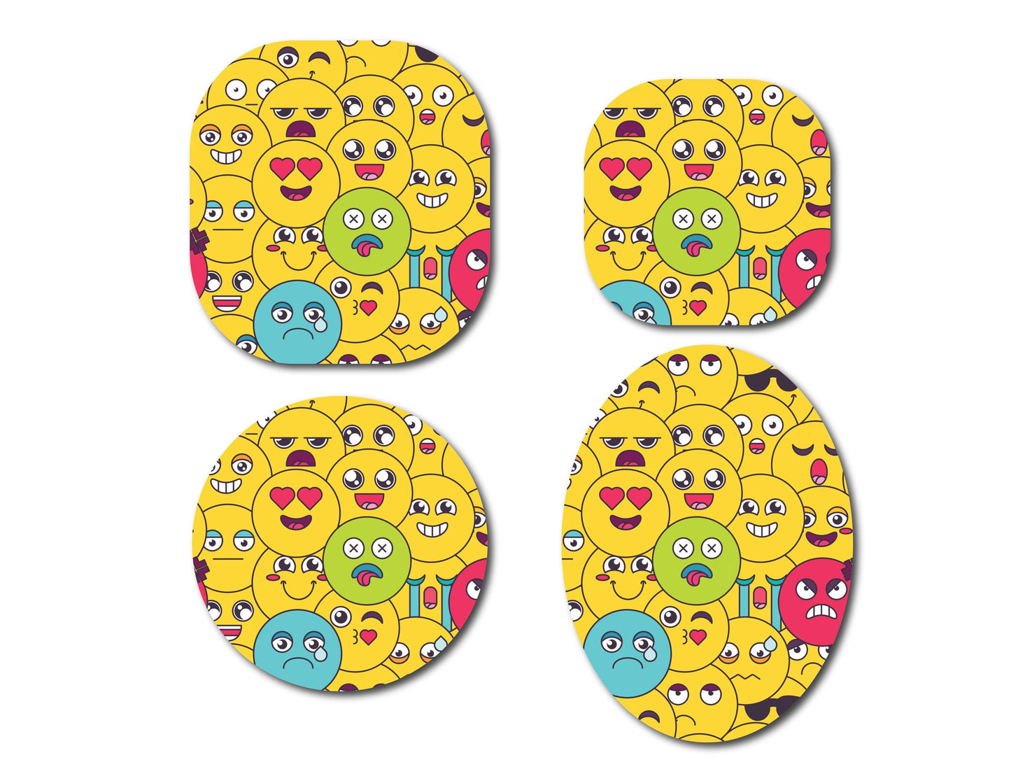 Emojis Continuous Glucose Monitor (CGM) Decorative Over Patch (no hole)
