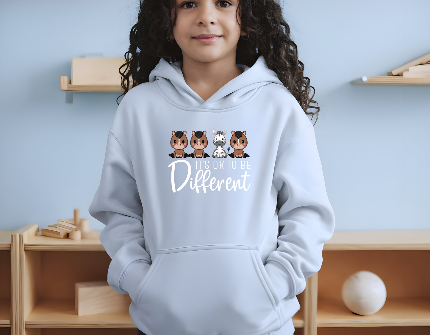 It's Ok To Be Different Classic Kids Pullover Hoodie