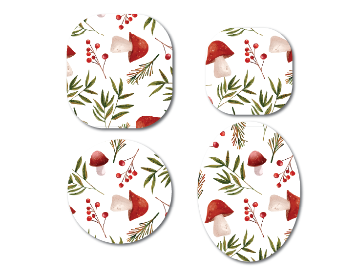 Mushroom Foliage CGM Decorative Over Patch (No Hole)
