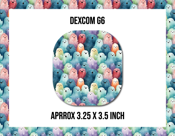 Pastel Ghosts CGM Decorative Over Patch (No Hole)