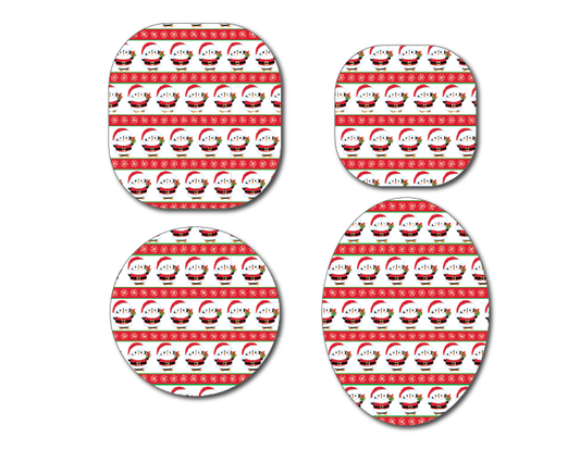 Christmas Penguin Stripes CGM Decorative Over Patch (No Hole)