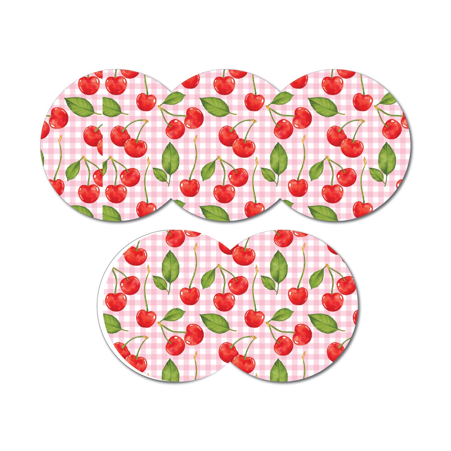 Strawberry Coquette Plaid 5 Pack CGM Patches