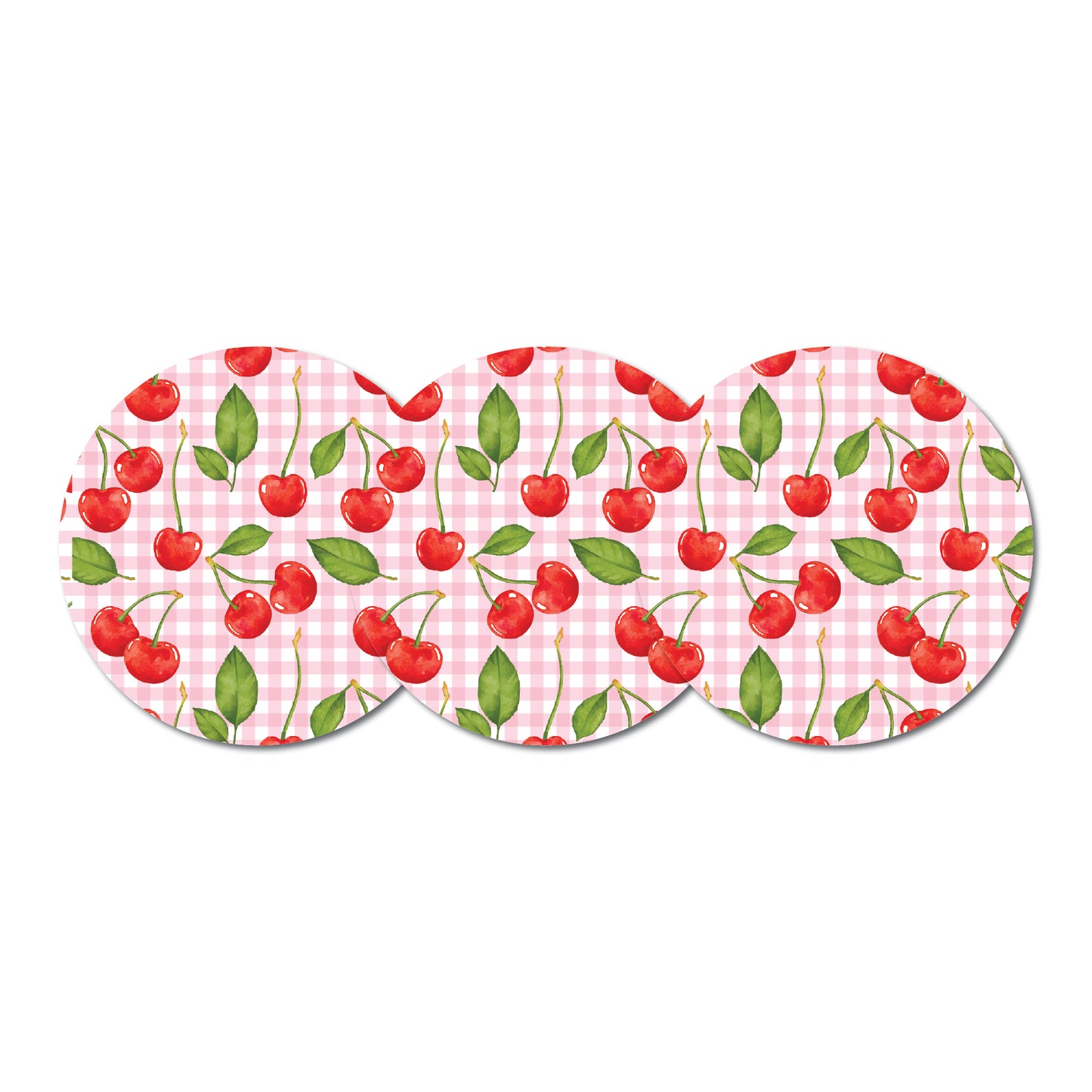 Strawberry Coquette Plaid 3 Pack CGM Patches