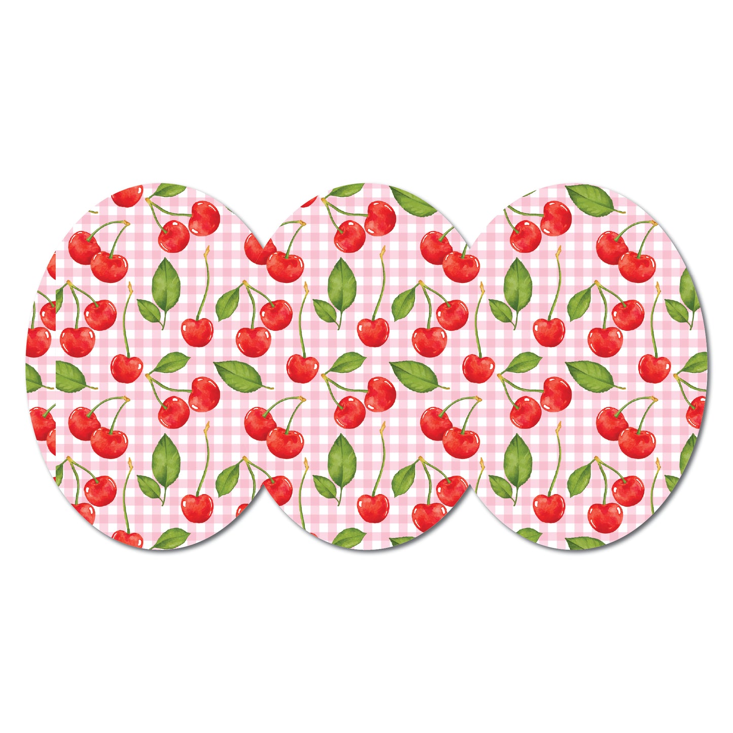 Strawberry Coquette Plaid 3 Pack CGM Patches