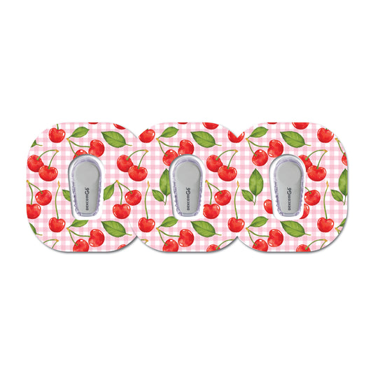 Strawberry Coquette Plaid 3 Pack CGM Patches
