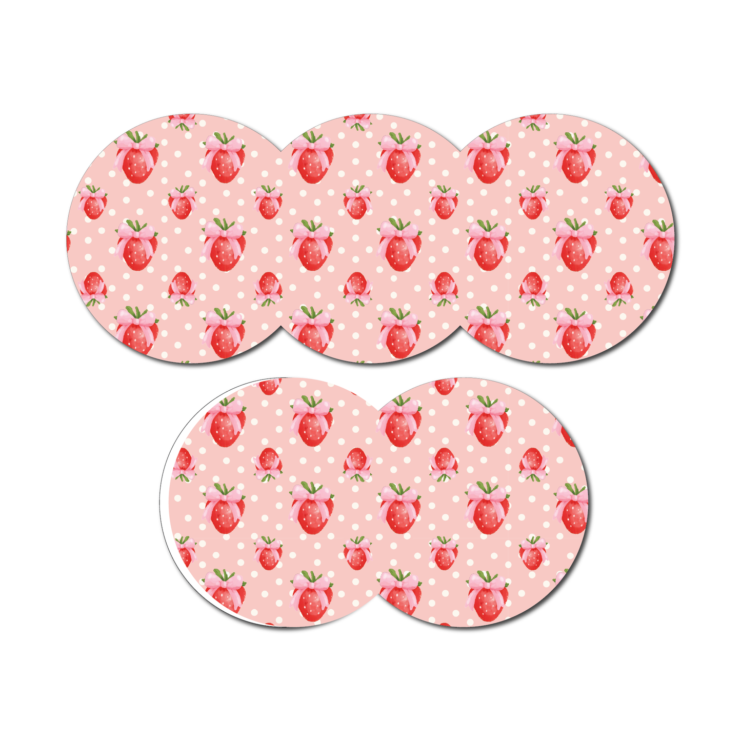 Strawberry Coquette Berries 5 Pack CGM Patches