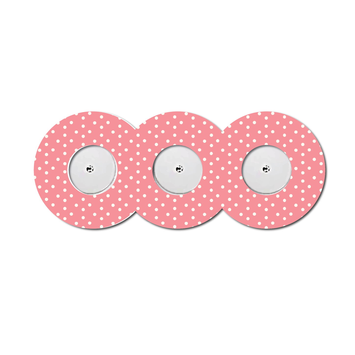 Strawberry Coquette Dark Pink Dots 3 Pack CGM Patches