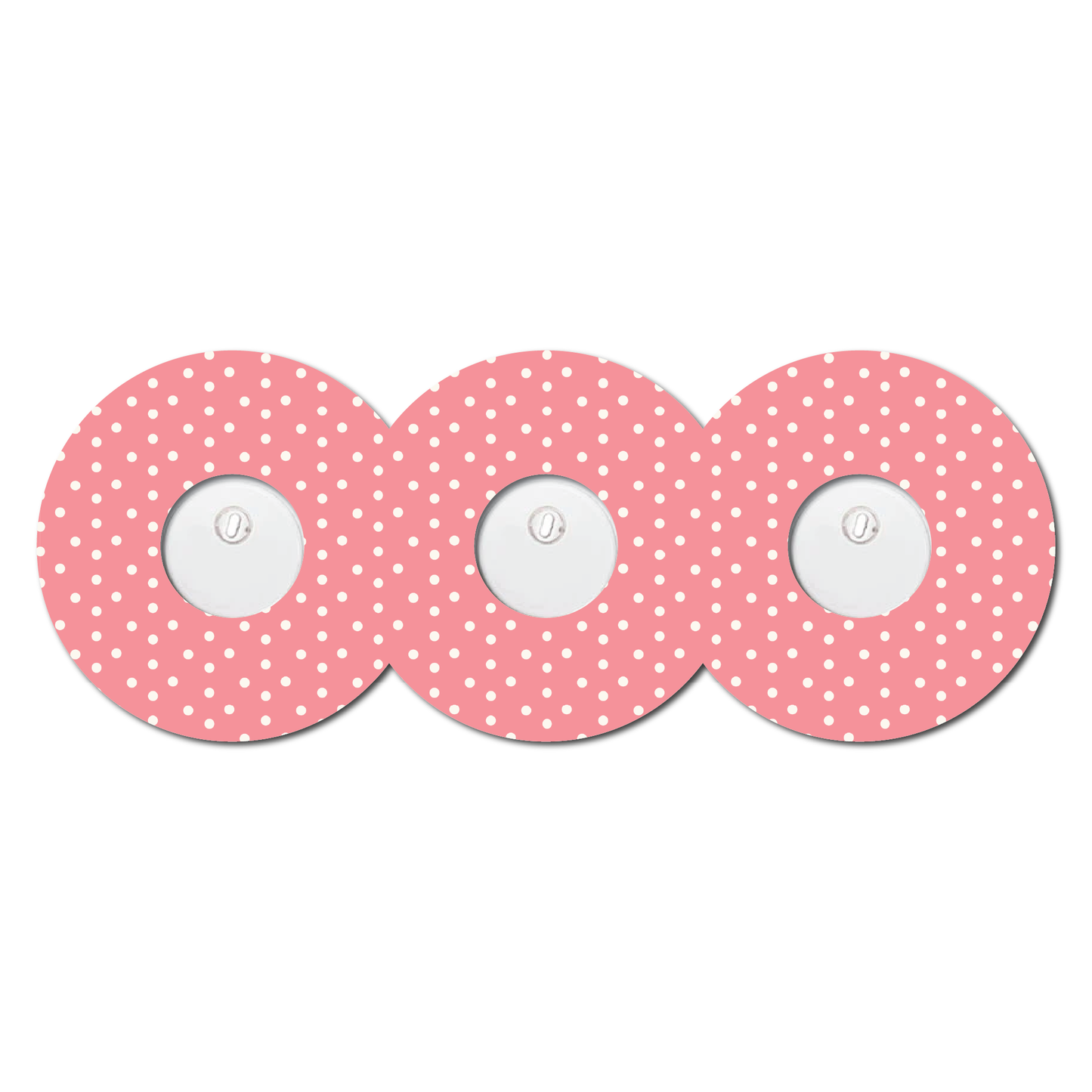 Strawberry Coquette Dark Pink Dots 3 Pack CGM Patches