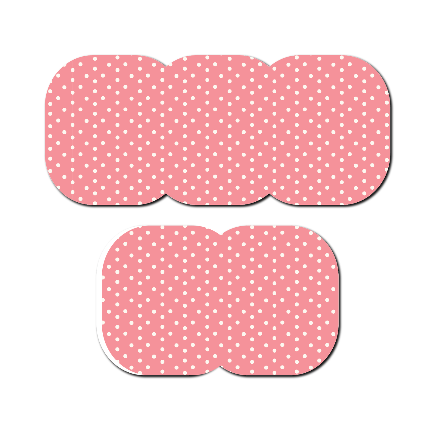 Strawberry Coquette Dark Pink Dots 5 Pack CGM Patches
