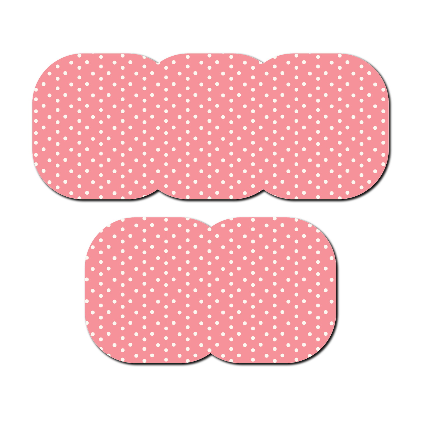 Strawberry Coquette Dark Pink Dots 5 Pack CGM Patches