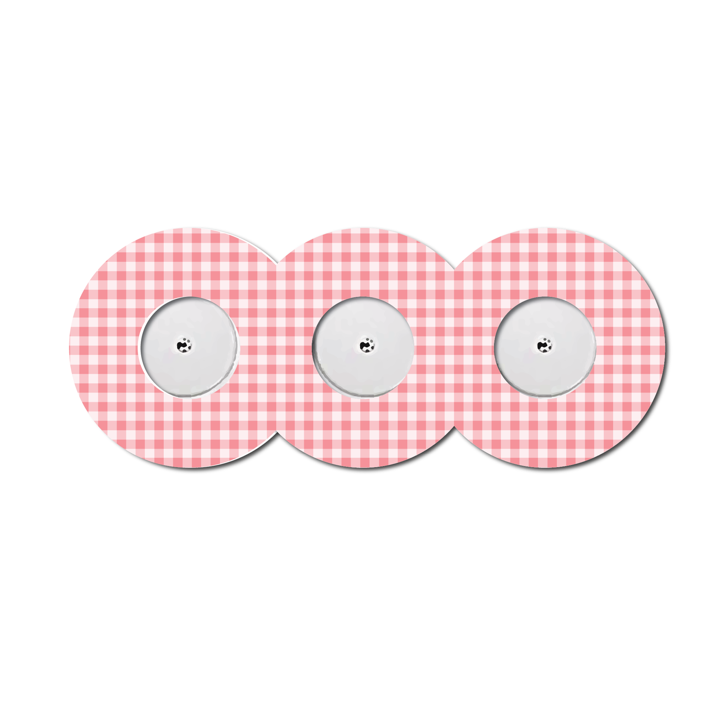 Strawberry Coquette Dark Gingham 3 Pack CGM Patches