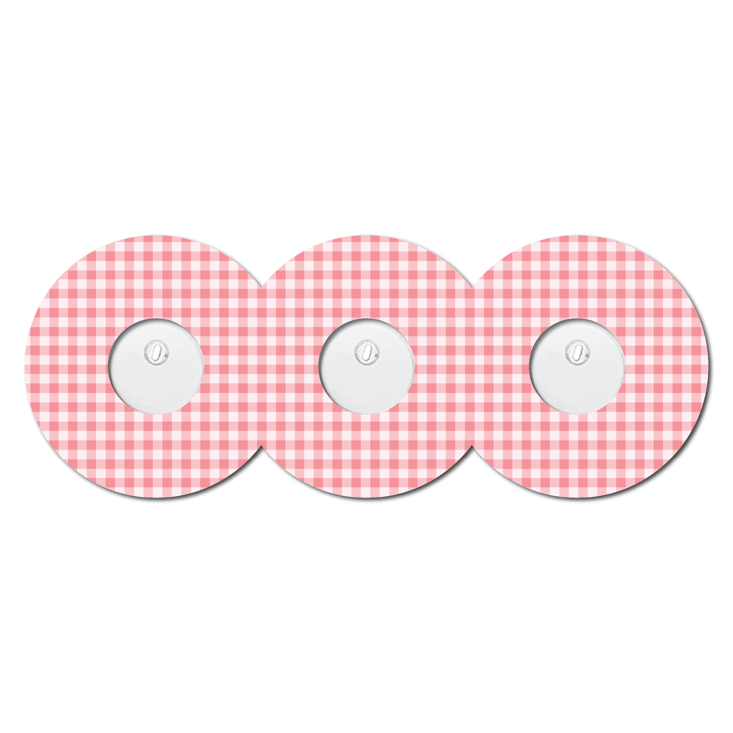 Strawberry Coquette Dark Gingham 3 Pack CGM Patches
