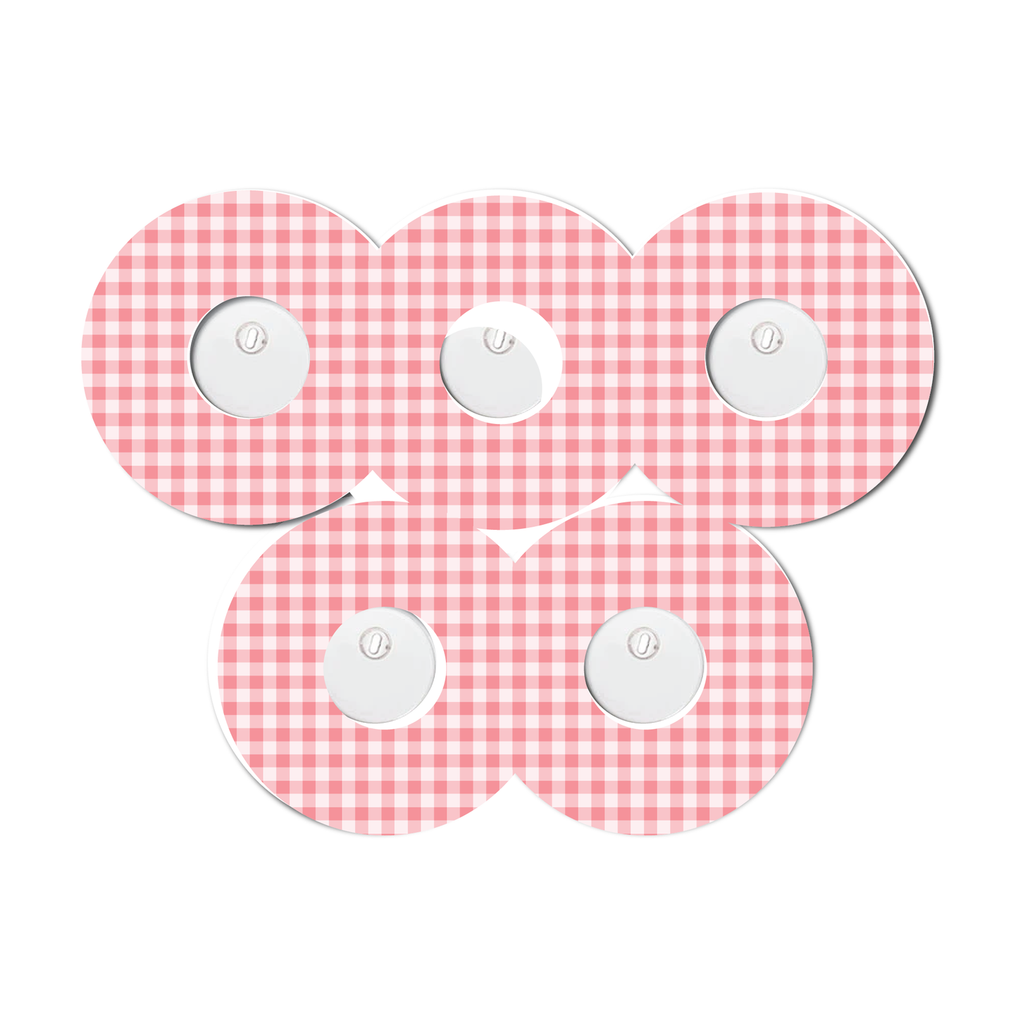 Strawberry Coquette Dark Gingham 5 Pack CGM Patches