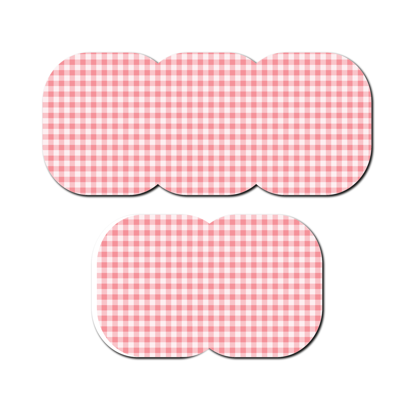 Strawberry Coquette Dark Gingham 5 Pack CGM Patches
