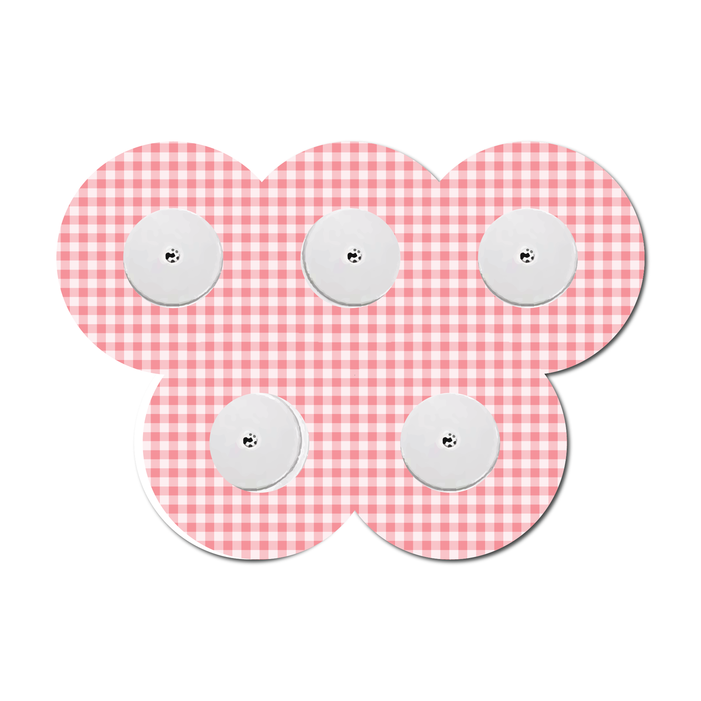 Strawberry Coquette Dark Gingham 5 Pack CGM Patches