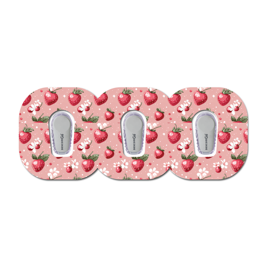 Strawberry Coquette Bloom 3 Pack CGM Patches
