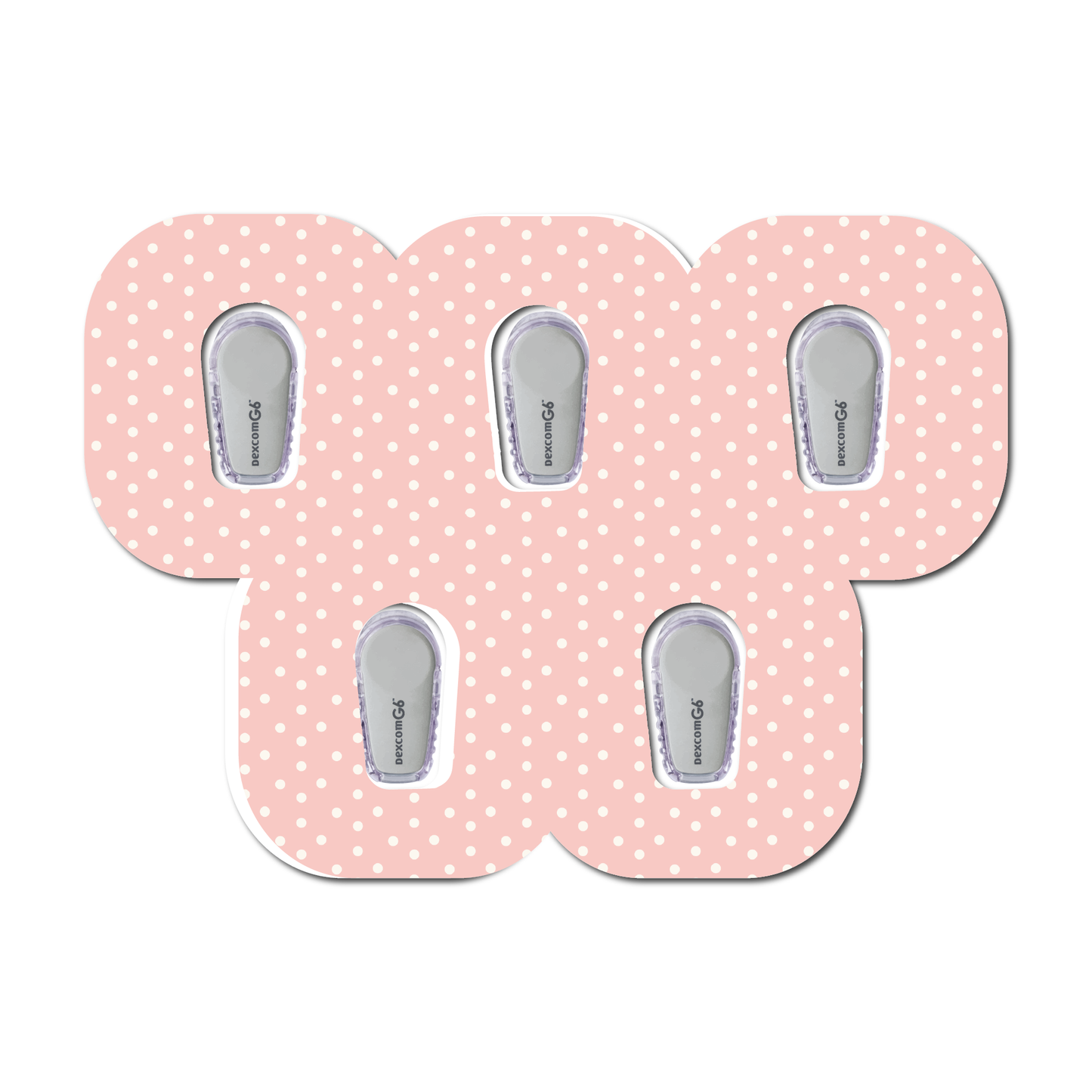 Strawberry Coquette Light Dots 5 Pack CGM Patches