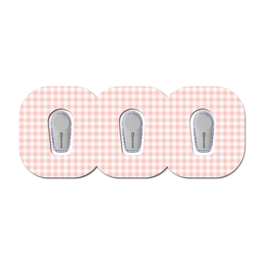 Strawberry Coquette Light Gingham 3 Pack CGM Patches