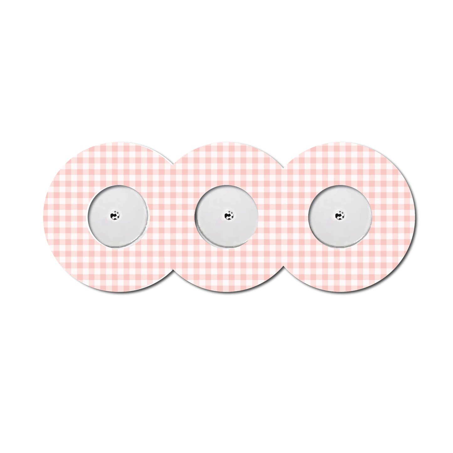 Strawberry Coquette Light Gingham 3 Pack CGM Patches