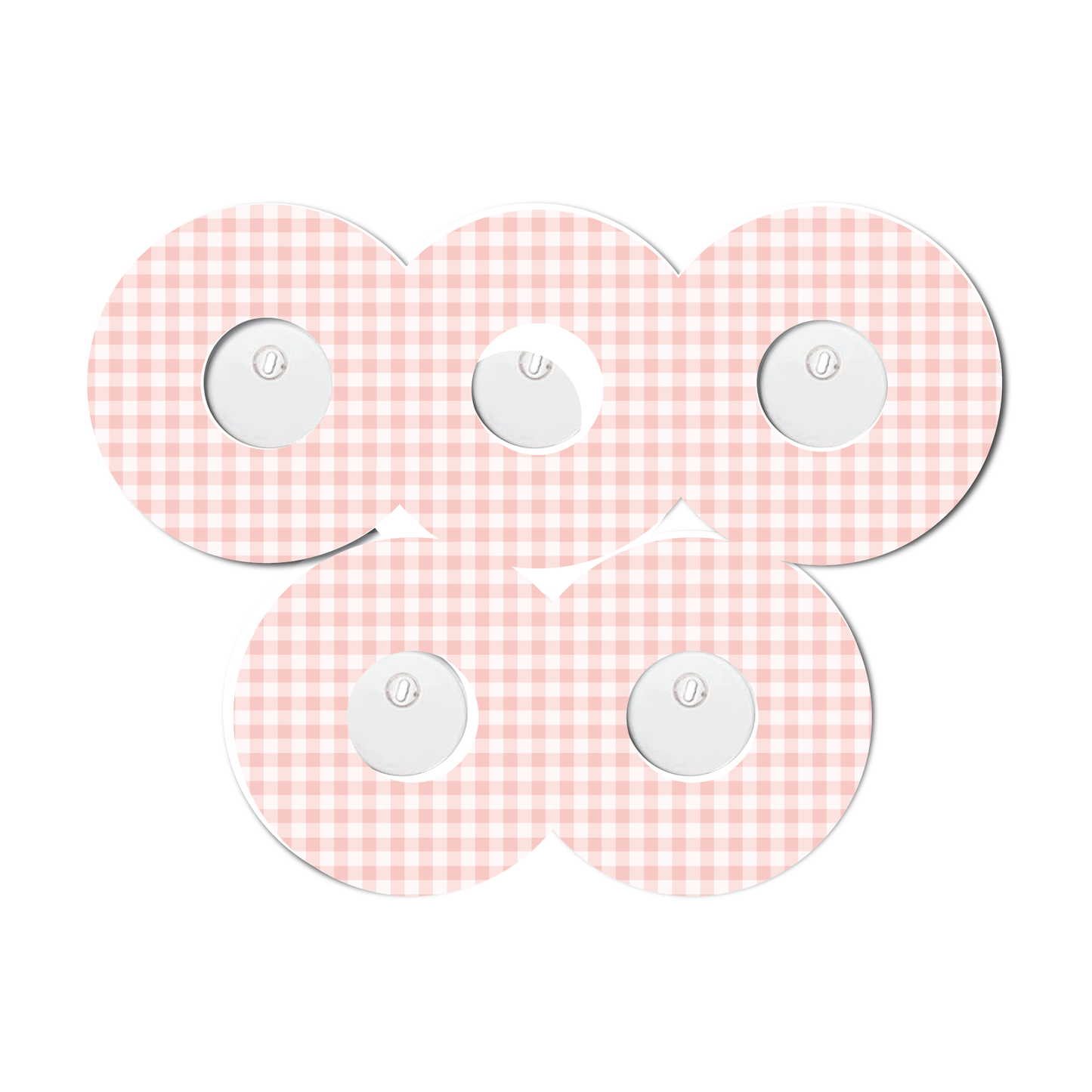 Strawberry Coquette Light Gingham 5 Pack CGM Patches
