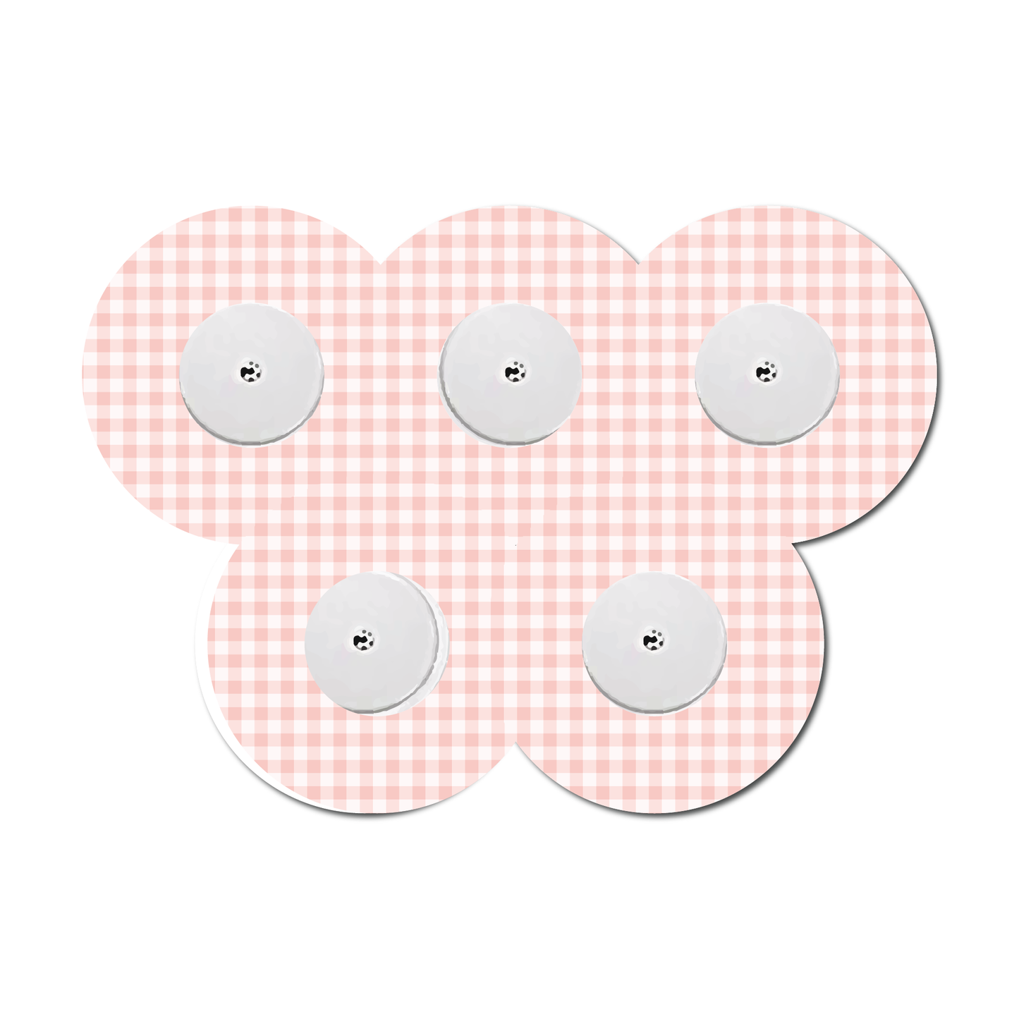 Strawberry Coquette Light Gingham 5 Pack CGM Patches