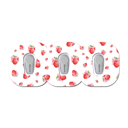 Strawberry Coquette Tossed Berries 3 Pack CGM Patches