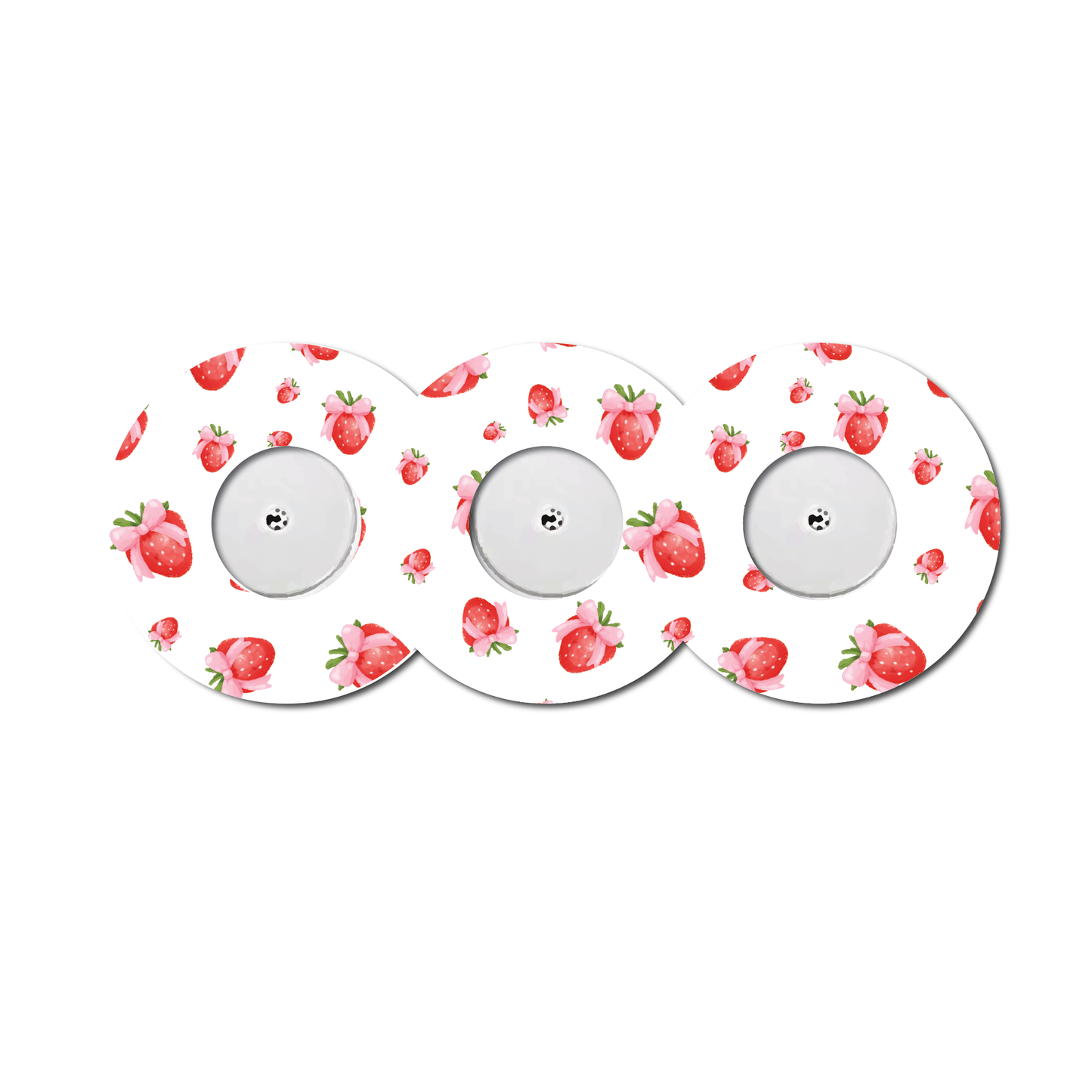 Strawberry Coquette Tossed Berries 3 Pack CGM Patches