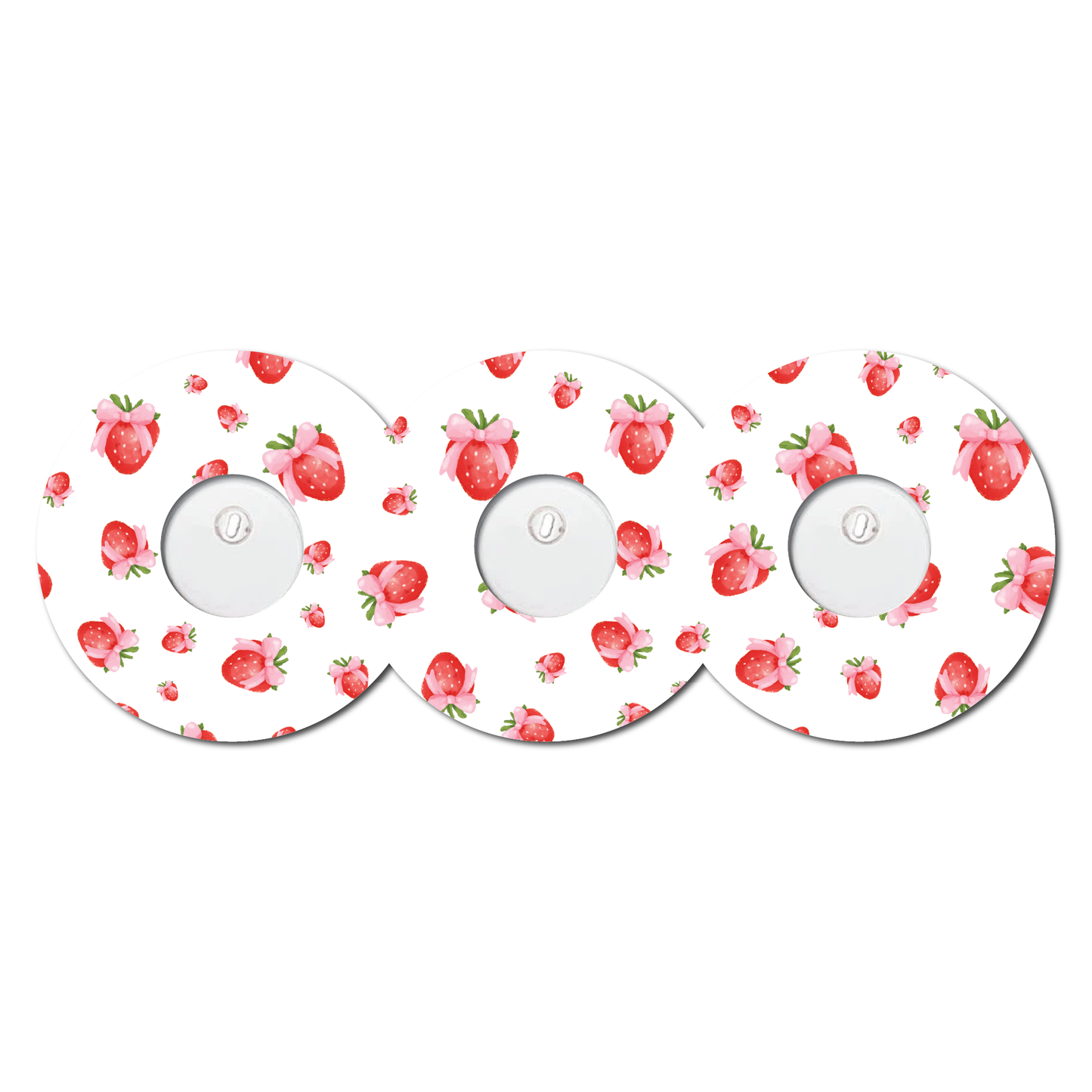 Strawberry Coquette Tossed Berries 3 Pack CGM Patches