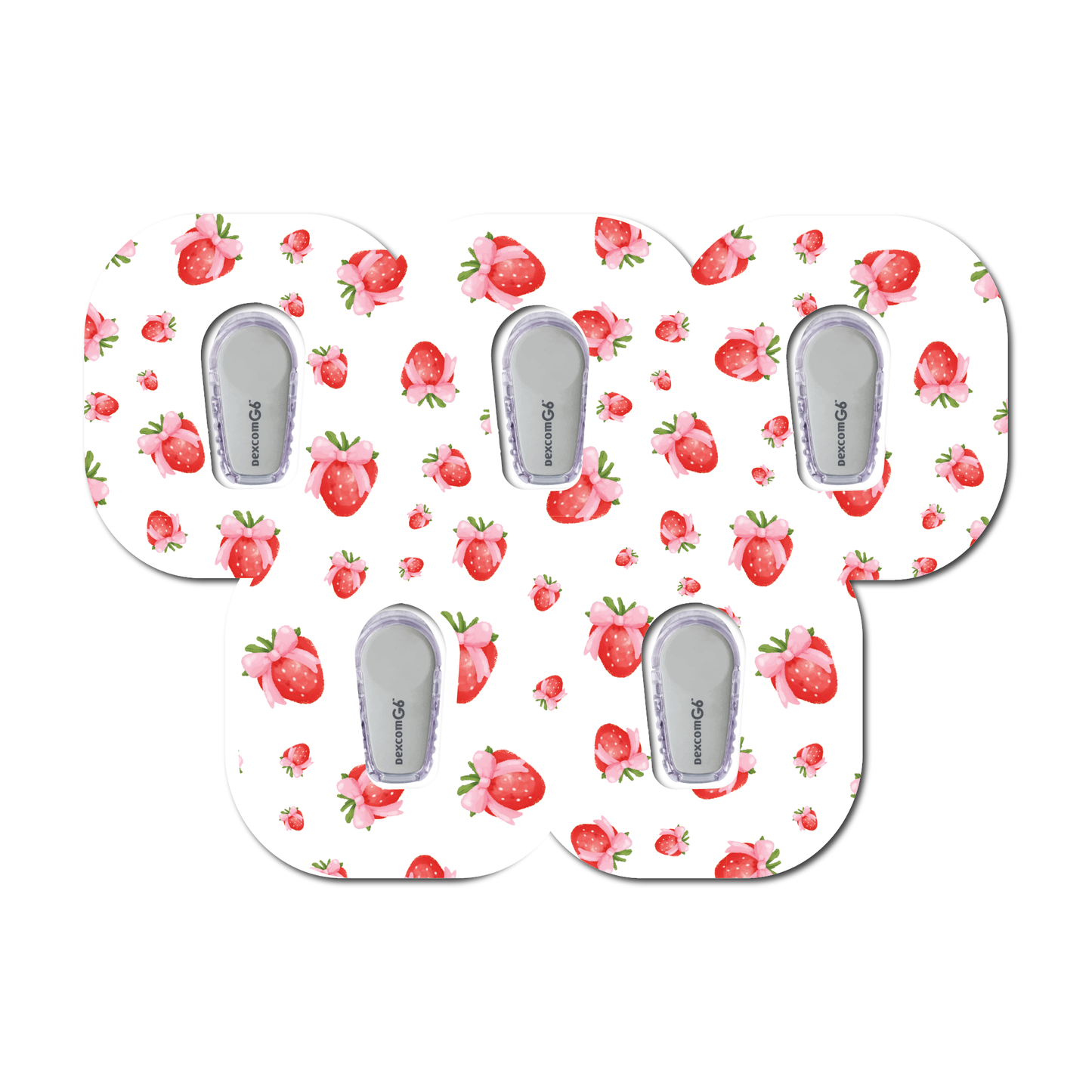 Strawberry Coquette Tossed Berries 5 Pack CGM Patches