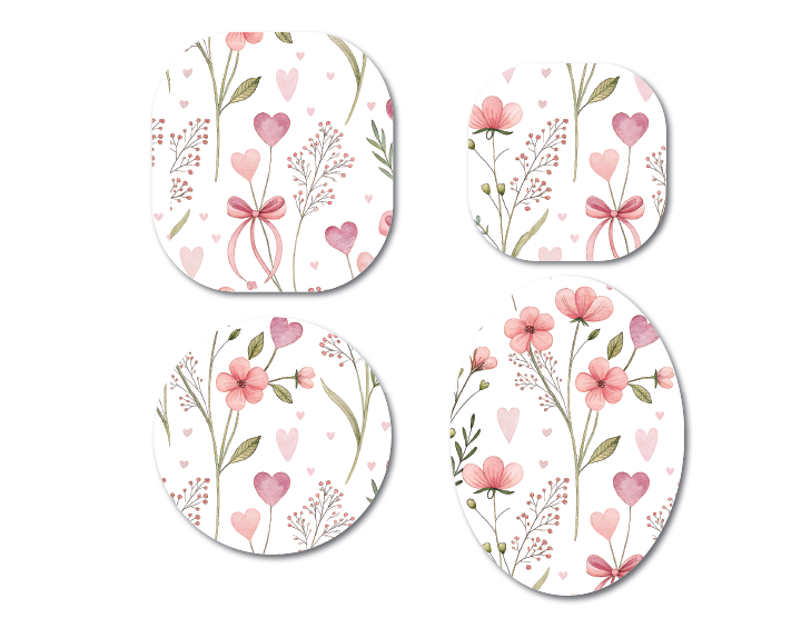 Floral Coquette CGM Decorative Over Patch (No Hole)