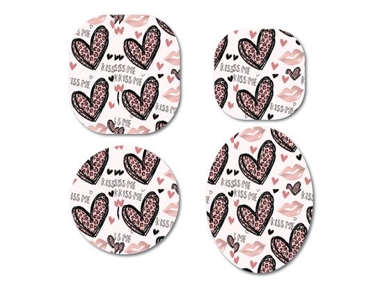 Leopard Hearts CGM Decorative Over Patch (No Hole)