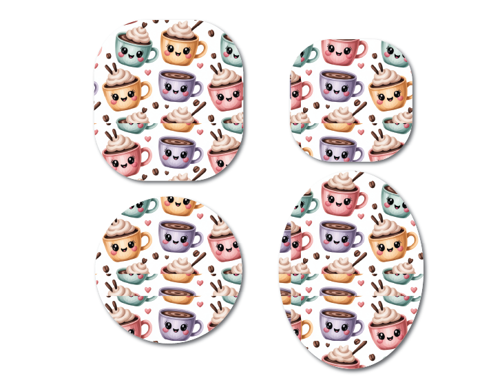 Coffee Kawaii CGM Decorative Over Patch (No Hole)