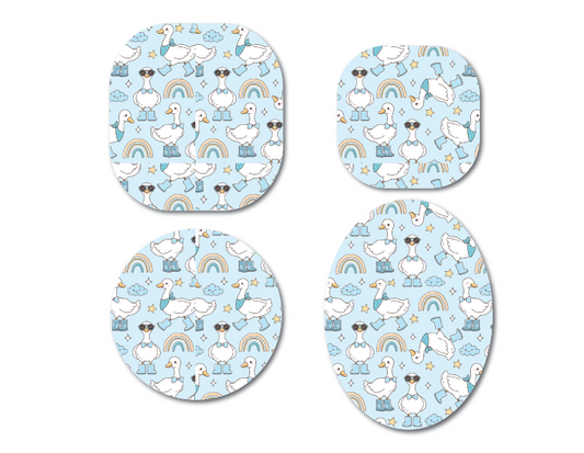 Silly Goose on Blue CGM Decorative Over Patch (No Hole)