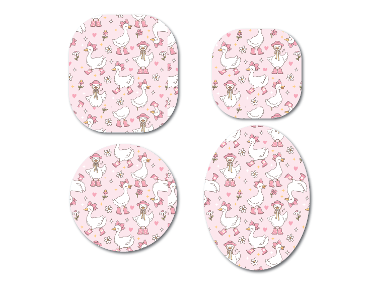 Silly Goose on Pink CGM Decorative Over Patch (No Hole)