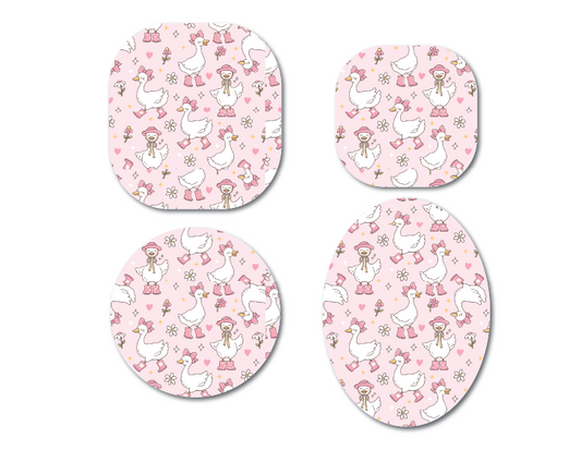 Silly Goose on Pink CGM Decorative Over Patch (No Hole)