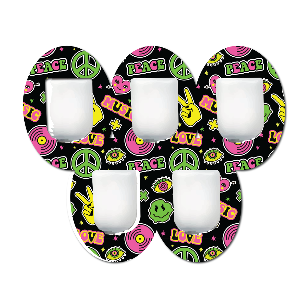 Groovy Smilies 5 Pack CGM Patches