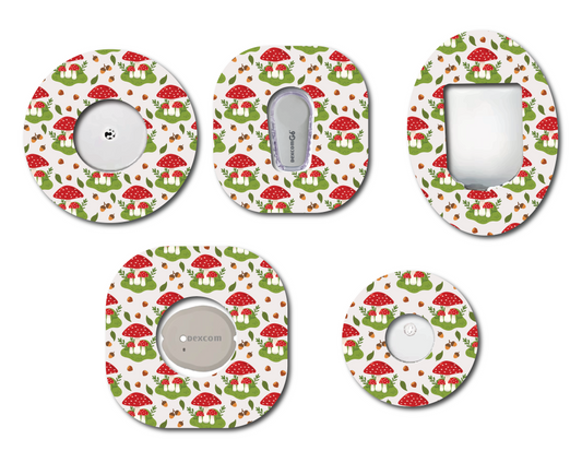 Cottage Core Mushroom CGM Patch