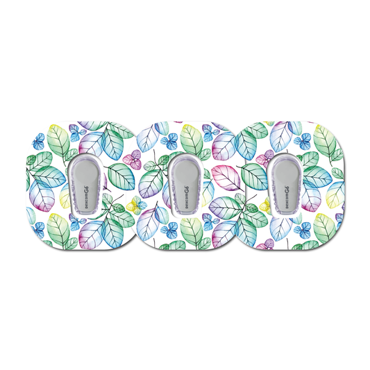 Hydrangea and Leaves 3 Pack CGM Patches